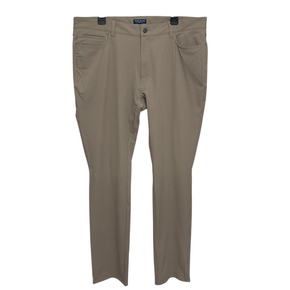 Peter Millar 40 × 34 Crown 5 Pocket Performance Pants Beige Golf Stretch‎ NWT